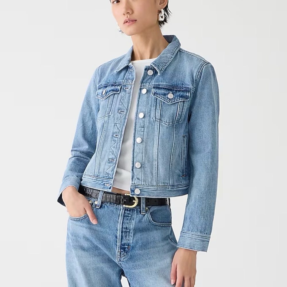 J. Crew classic denim jacket in Bianca wash